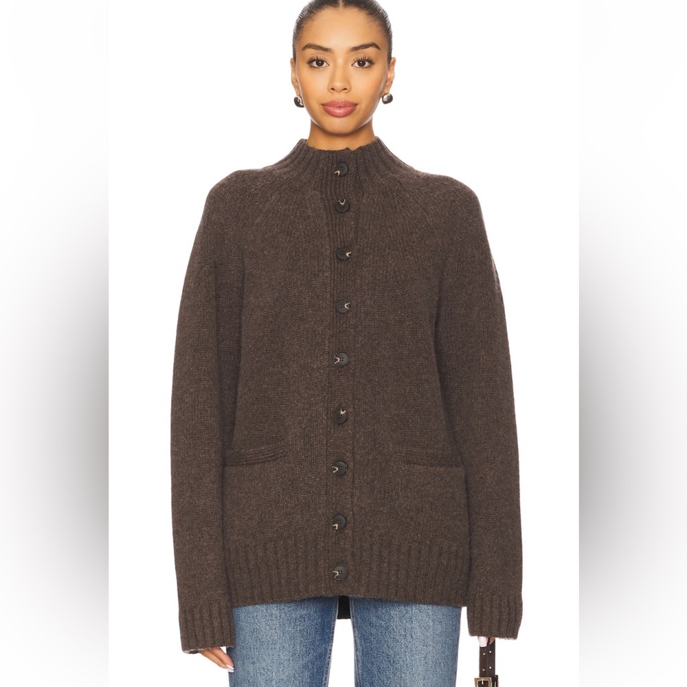 Eaves Jen Cardigan in Deep Bark